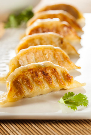 Japans kip gyoza