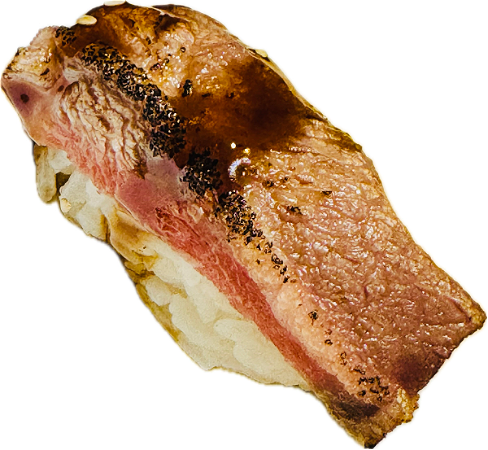 seared beef nigiri