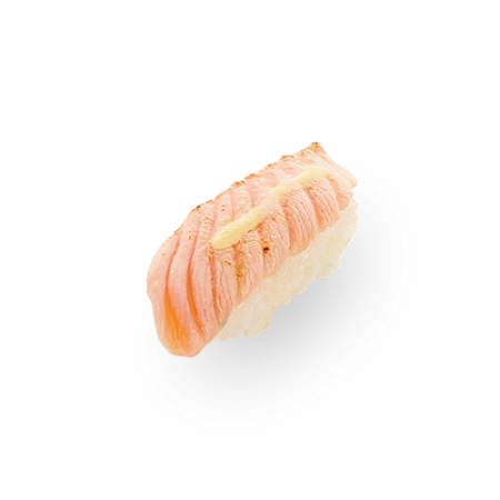 Flambé salmon nigiri