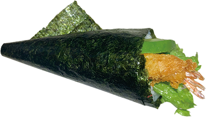 Ebi tempura temaki