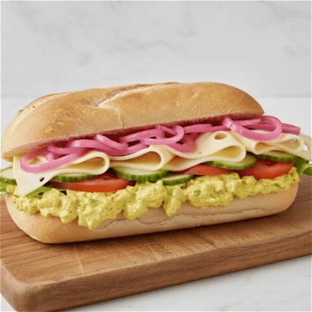 Broodje kip kerriesalade