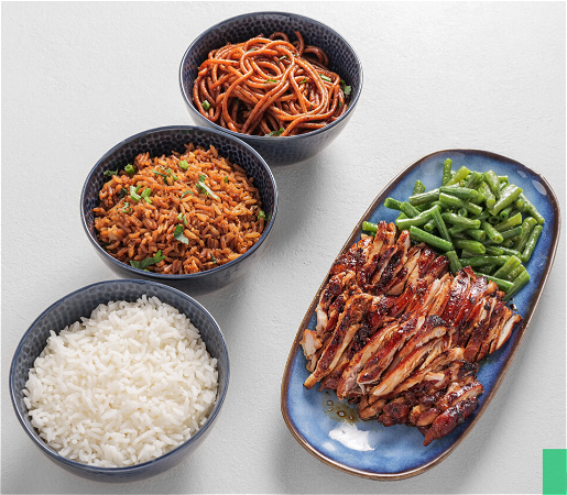 Bami met geroosterde kip