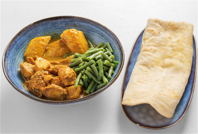 Roti kerrie kip