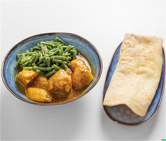 Roti kerrie aardappel en kouseband