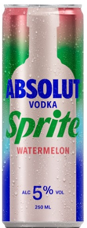 Absolut vodka & sprite watermelon blik 250 ml