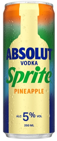 Absolut vodka & sprite pineapple blik 250 ml