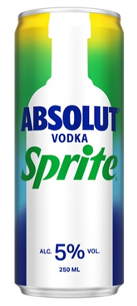 Absolut vodka & sprite blik 250 ml