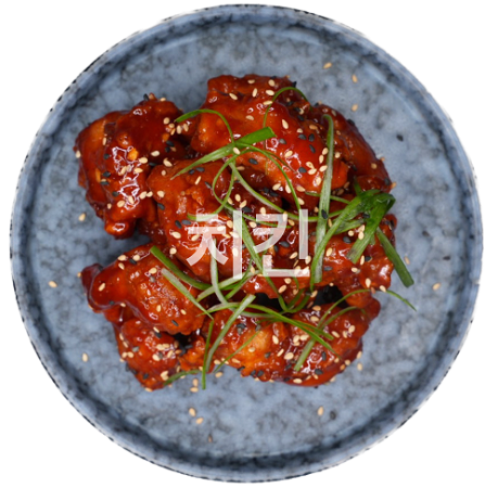 Yangnyeom Chicken + Rijst (groot)