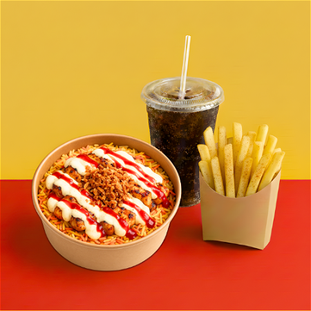 Loaded Rijst Gegrilde kip menu