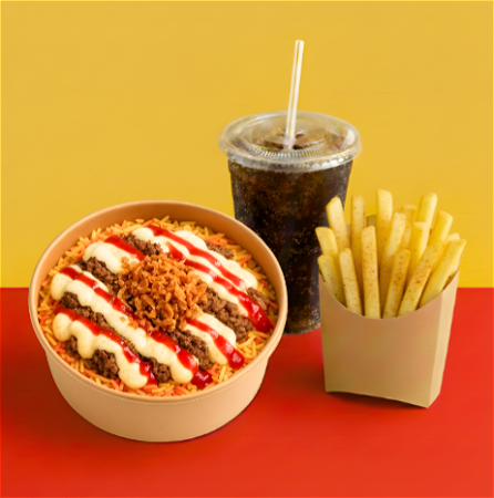 Loaded Rijst Gegrilde beef menu