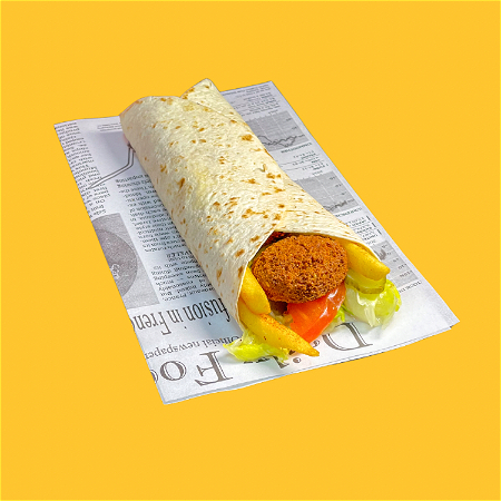 Friet & falafel wrap