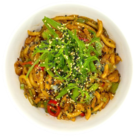 Yaki-Udon Tofu (BLACK RICE INSTEAD OF NOODLES!)