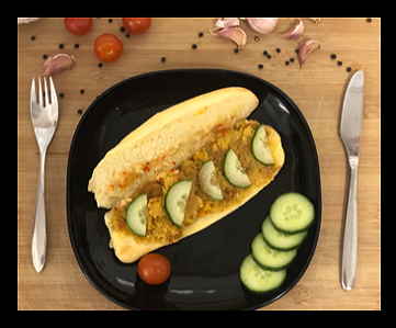 Broodje pom vegetarisch