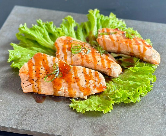 Tepan salmon (met rijst)