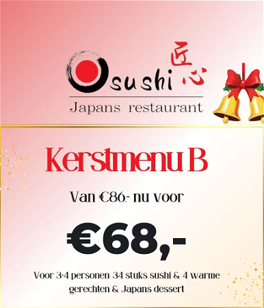 Kerstmenu B - 24, 25 en 26 december beschikbaar