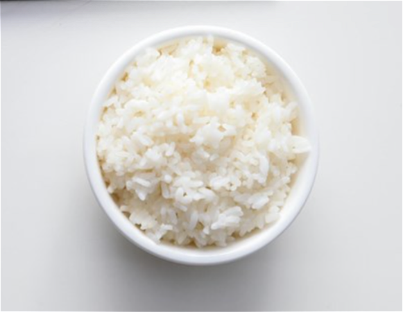 Portie witte rijst