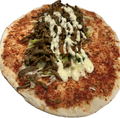 Turkse pizza Shoarma lam