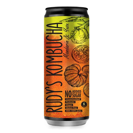 New: Rudy's kombucha mandarin & yuzu