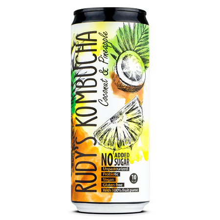 New: Rudy's kombucha coconut & pineapple