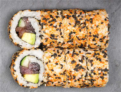 Spicy maguro roll (4 stuks)
