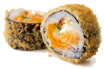 Crispy roll salmon komkommer