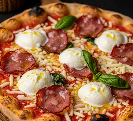 Pizza coppa mèt buffelmozzarella 