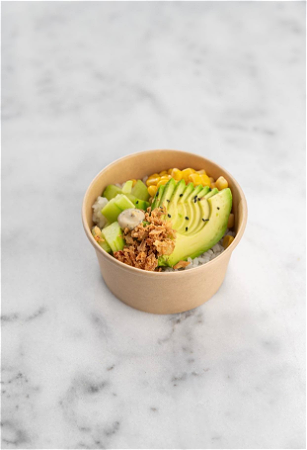 Mini poké bowl avocado 