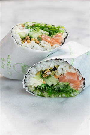 Sushi burrito zalm 