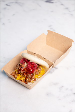 Bao bun teriyaki pulled chicken