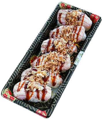 Nigiri zalm geflambeerd