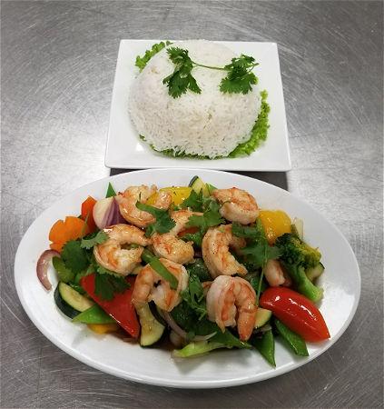 40. Gewokte garnalen met groenten | Shrimp stir fry with vegetables