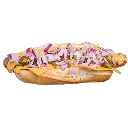 Cheddar cheese dog