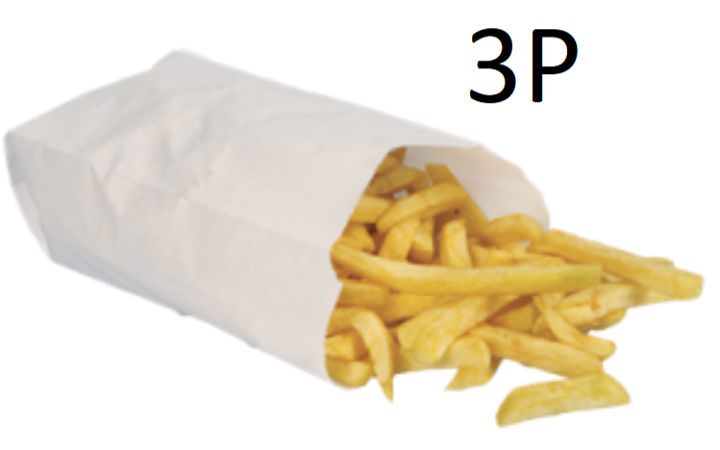 3 patat zonder