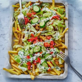 Italiaanse kapsalon gegrilde kipfilet