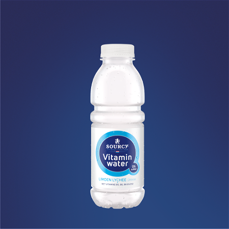 Sourcy Vitamin water 0% Limoen/Lychee Fles 500ml