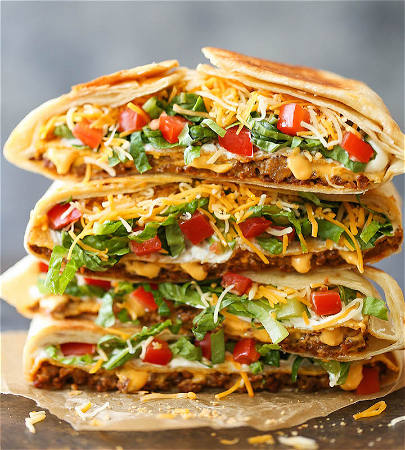 Crunchy wrap falafel