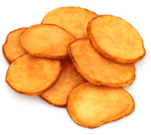 Aardappelschijfjes groot