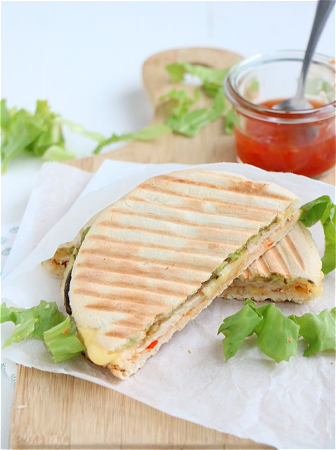 Pita kaas en sla