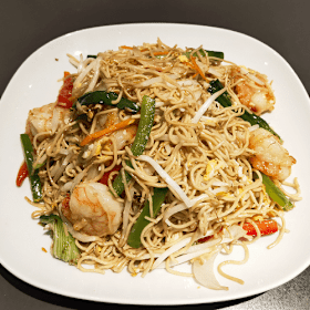 Chao-mie met Chinese garnalen