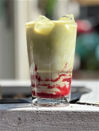 Iced matcha latte