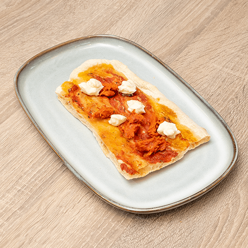 Pizza slice 'nduja e straciatella