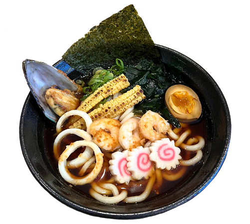 Spicy seafood udon