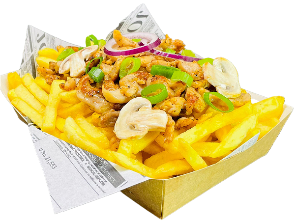 Loaded fries cajun chicken