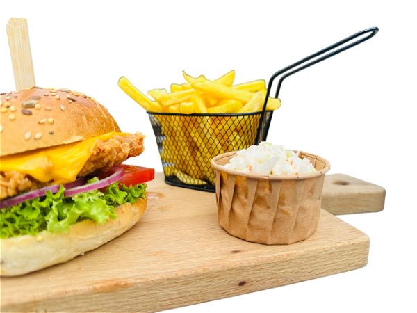 BBQ chicken burger menu