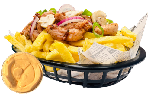 Loaded fries cajun chicken