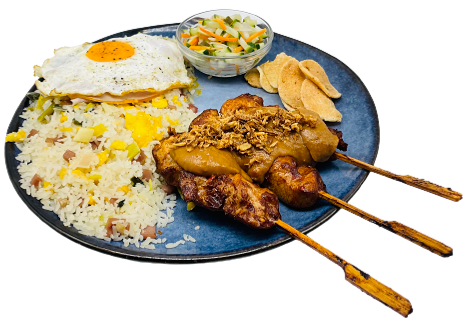 Nasi met kipsaté