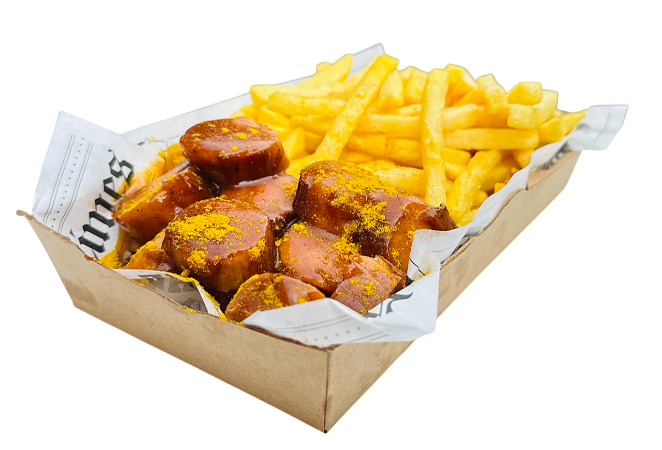 Curryworst met friet