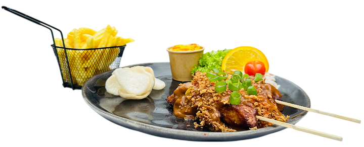 Varkenshaassaté schotel