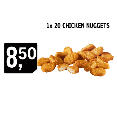 1x 20 CHICKEN NUGGETS 
