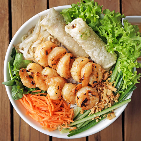 Bun Tom Nuong | Salad Bowl Grilled Prawns
